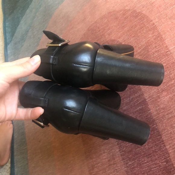 Lauren Ralph Lauren Genuine Leather Peep Toe Strappy Fall Heels - Picture 5 of 12